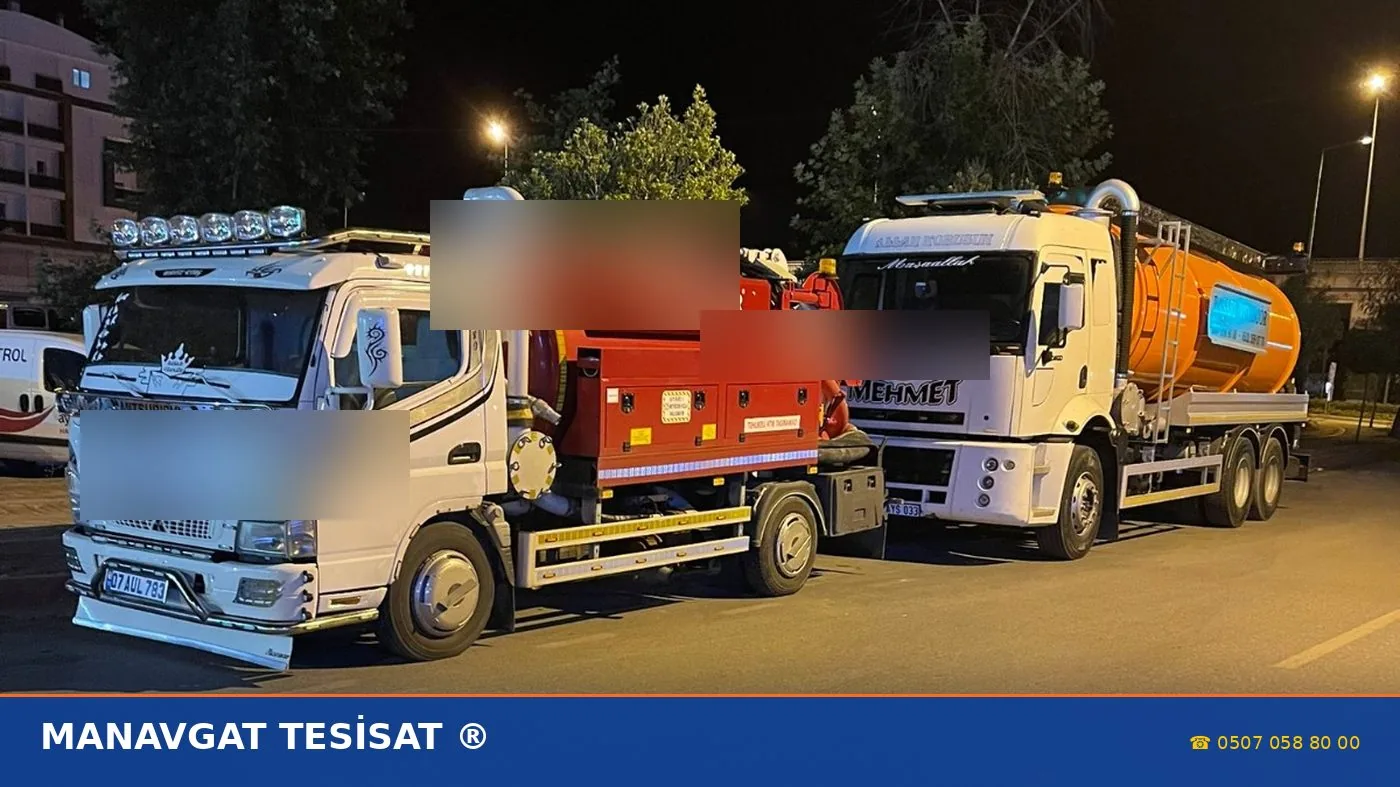 Manavgat Tesisat gece hizmet filosu